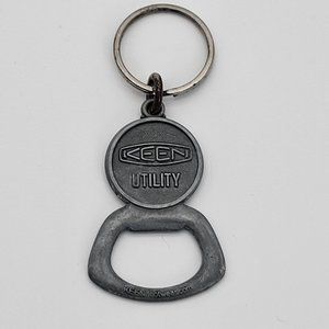 Keen Utility American Built Silver Tone Keychain Bottle Opener Hiking